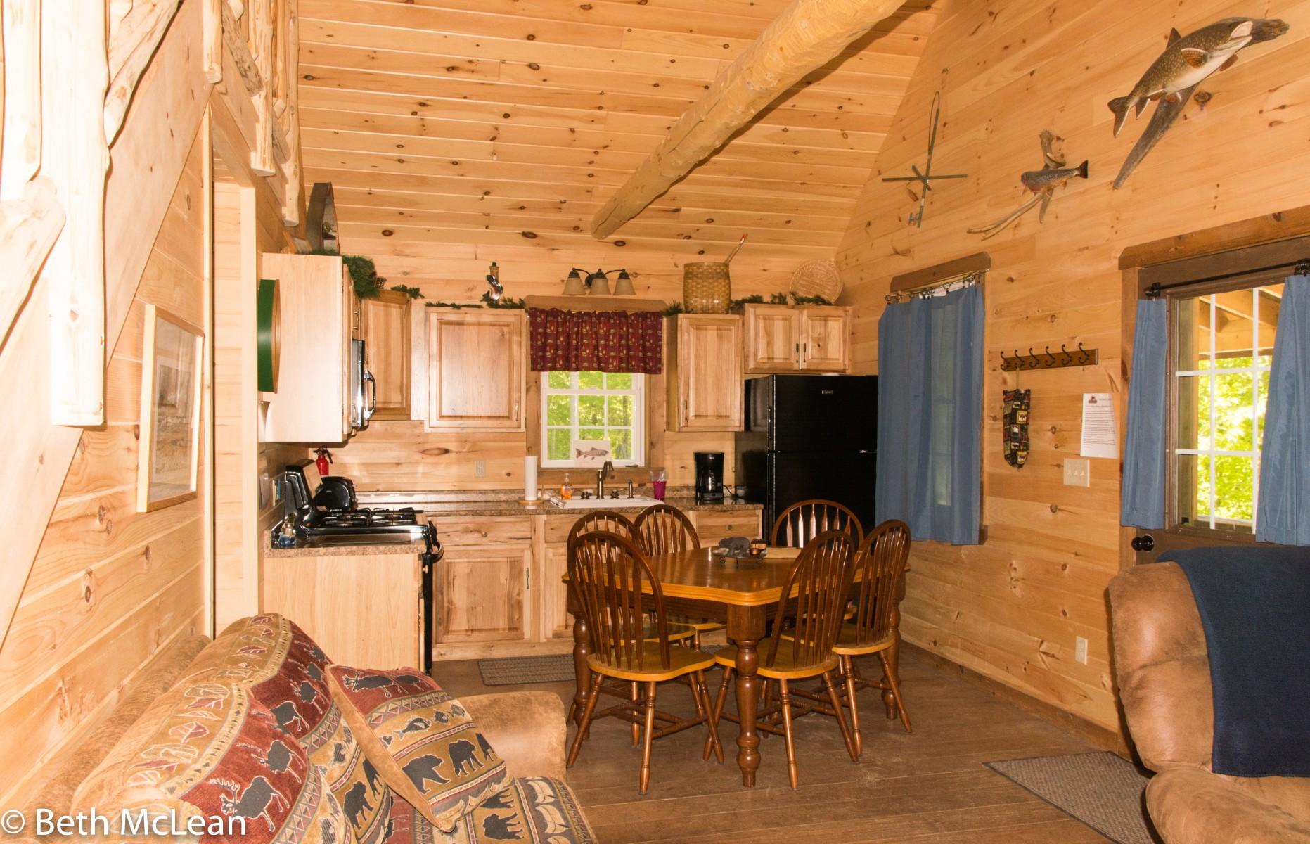 The Angler living area and kitchen